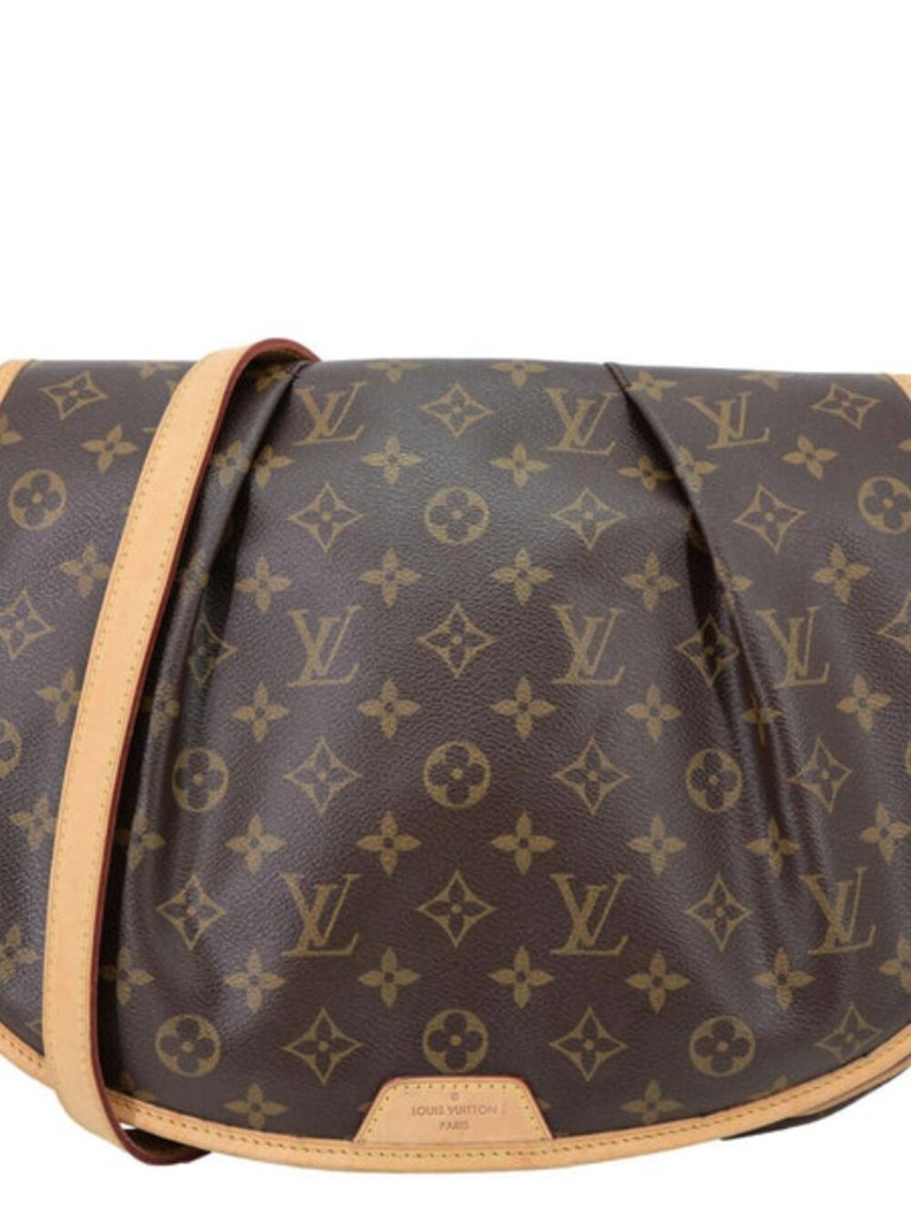 Louis Vuitton Menilmontant MM Monogram Canvas Crossbody Bag Brown